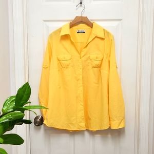 Columbia Women's Yellow Button-Up Top